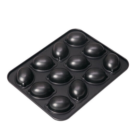 
Learning kitchen activities style Learning kitchen baking mold black 12 consecutive cup non-stick lemon cake mold French home special mold PP9871-Black 12 consecutive