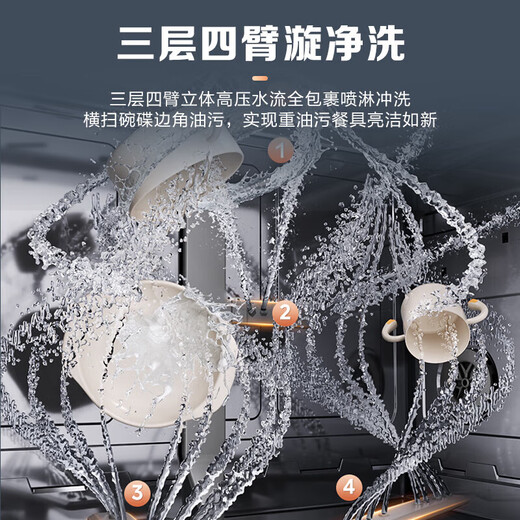 Midea Official Turnover Machine Desktop Dishwasher Free of Installation Home Kitchen Small Dishwasher Mother and Baby Washer Fruit Washer Desktop Dishwasher Small Household UP2Pro First-Class Water Efficiency Samsung Disinfectant Mother and Baby Washer UP2pro