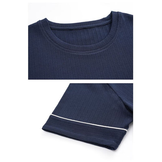 Sigui Pajamas Men's Cotton Cotton Fin Short à manches courtes peut être porté à l'extérieur pour les vêtements de maison fraîche de taille plus décontractés 9928 # l [suggéré 100-120Jin [Jin est égal à 0,5 kg]]]