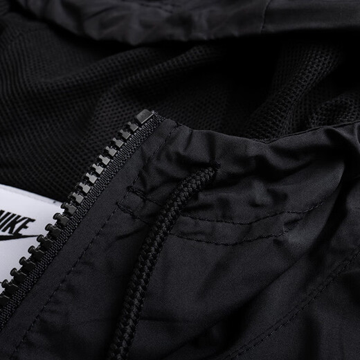 耐克（NIKE）连帽外套女装夏季大勾子梭织防风薄款透气防晒运动服休闲夹克上衣 HM8972-010 XL
