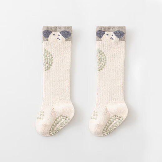 Autumn and winter thickened baby stockings, baby socks, children's over-the-knee socks, class A stockings, non-slip toddler floor socks, orange koala, 1-3 years old, M size, 1-3 years old