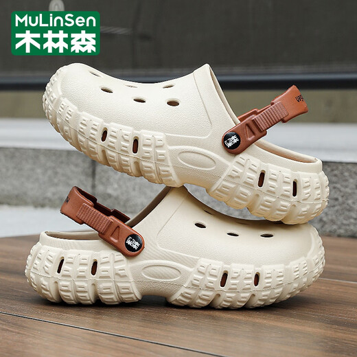 Mulinsen sandals men's summer hole shoes men's outer sandals men's couple's style Baotou beach shoes