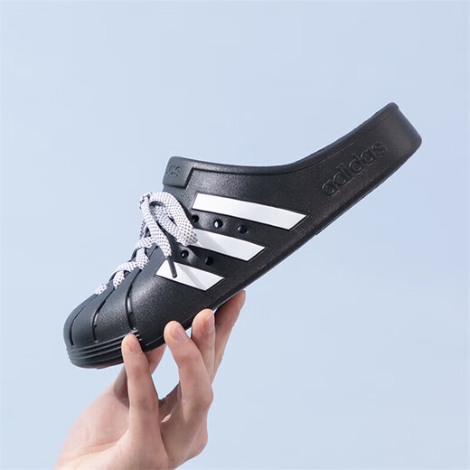 阿迪达斯 （adidas）男鞋女鞋夏季新款洞洞鞋勃肯鞋透气运动休闲鞋外穿凉拖鞋 JH9848/黑色 40.5