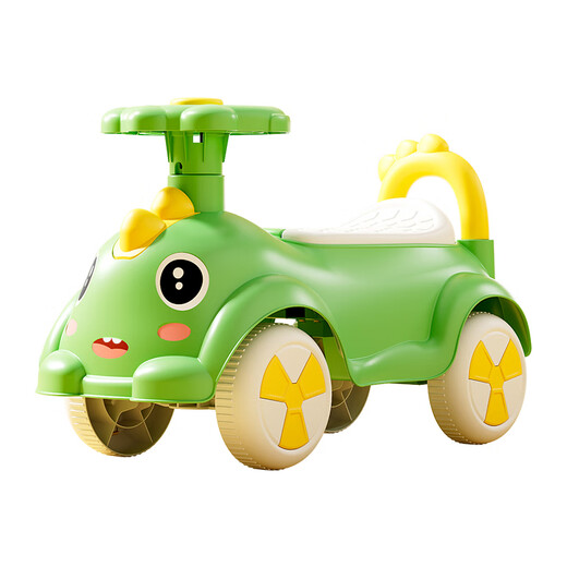 BABYLABOLABO儿童四轮防侧翻平衡车玩具恐龙滑行车 粉色恐龙带灯