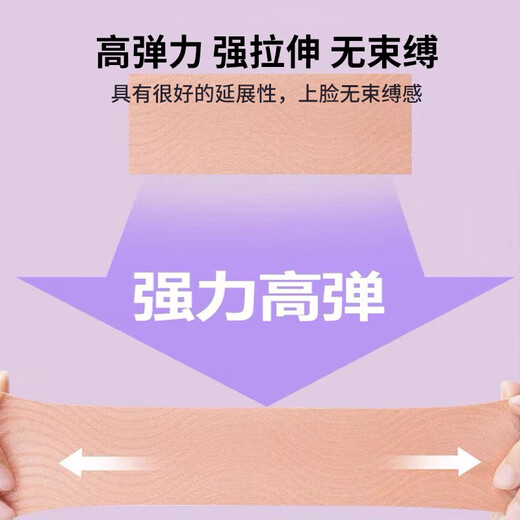 First lift bandage, chin cover, facial wrinkles, crow's feet, forehead wrinkles, tape artifact, invisible muscle patch