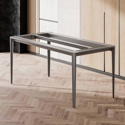 Yusenyi abgerundete Ecken und Stangen Aluminiumlegierung fester Tischbeine Felsplatte Esstisch Klammer Marmor Tisch Rahmen Fliesen Black Modelllänge 1295 mm x Breite 695 mm x Höhe 720m