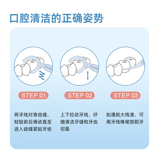小鹿妈妈牙线棒舒适洁齿高弹力牙线100支/盒清洁齿缝圆线独立装超细牙签