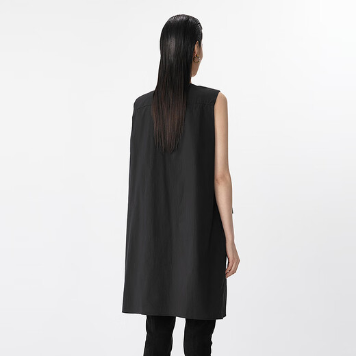 
JNBY [Same Model in Shopping Mall] 25 summer new dress straight sleeveless round neck 5P5G13570 001/This black 101/bleached L equal size