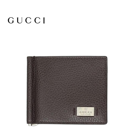 Gucci (GUCCI) New Season CO Light Luxury Men's Signature Wallet Brown One Size