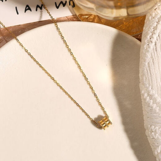 KZD old phoenix non-fading small waist necklace women's light luxury niche ins style sweater chain clavicle chain titanium steel color preserving non-fading waist gold o chain