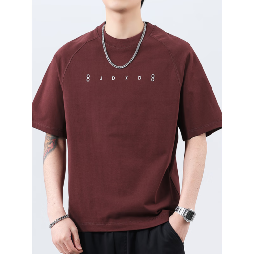Vancl Eslite's new spring high street trend brand pure cotton ice silk short-sleeved T-shirt for men 2025 summer loose large-size T-shirt T9902 black M 100-120Jin [Jin equals 0.5 kg]