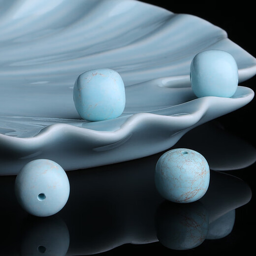 Yanyun Jewelry Luxury Collection Grade Turquoise Single Beads Loose Beads Original Mine Mirror High Porcelain Barrel Beads Toy Accessories Crystal Beads 9x8mm