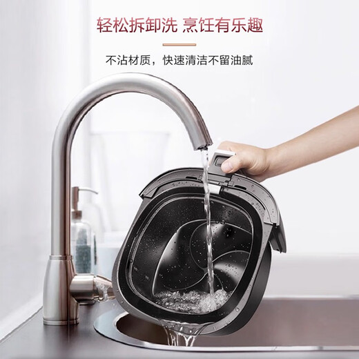 飞林浦空气炸锅HD9215家用十大品牌3升薯条机多功能1到2人HD9212 hd9215/61黑曜红 0L