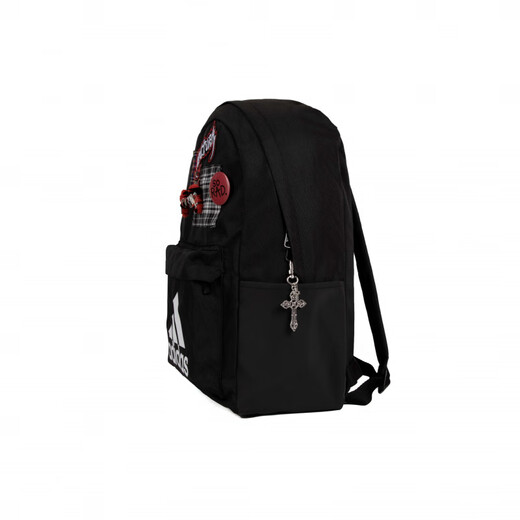 Adidas ClscBosBp Backpack Neon Grid American Punk Fashion Black Red Men and Women's Same Black Red