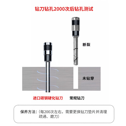 泽力邦适用装订机钻刀3846 GB140进口硬化碳钢3888打孔钻头3839 14740财务会计凭证装订机刀头耗材 适用得力14733钻刀（新升级-进口硬化碳钢）