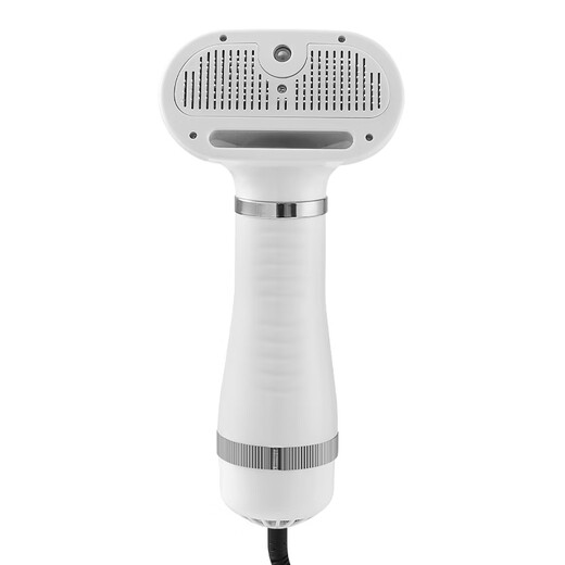 Pet hair drying tool, hair drying comb, dog hair drying machine, integrated hair dryer, Teddy hair drying comb, beauty special, elegant silver (spray hair drying comb)