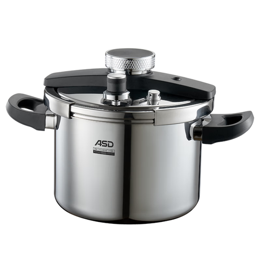 Aistar pressure cooker, one-hand open lid, three-layer thickened composite steel, explosion-proof pressure cooker, stew pot, gas induction cooker, universal, regular model, suitable for 4-6 people, 22cm 6L