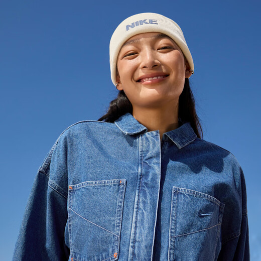 NIKE耐克官方女子牛仔夹克外套纯棉超宽松短款叠搭 441中蓝 S