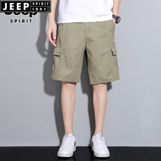Jeep Spirit2025 Interrupciones de verano Summer Summer New delgados Sports Straight Sports y Pantalones de cinco puntos de algodón puro casual 9896p Grey Dark Grey [121-140Jin [Jin equivale a 0.5 kg]]