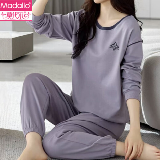 Modal Cotton Pyjamas mit Brustpolster für Frauen im Frühling und Herbst-Langarm können an der Außenseite des koreanischen Cartoons niedliche Baumwoll-Kleidungsstück 9207 (mit Brustpolster) 2xL [vorgeschlagen 135-145jin [Jin gleich 0,5 kg]] getragen werden.