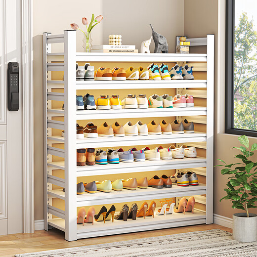 Tangji metal shoe rack shoe cabinet household small entrance door multi-layer simple storage entrance cabinet 60*30*80 four layers