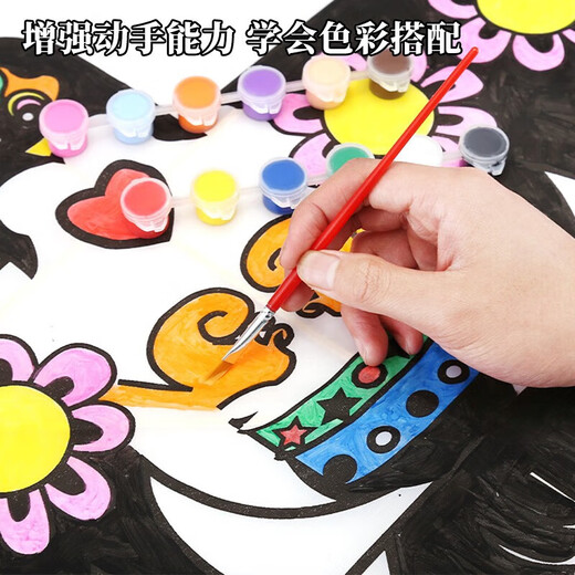 Weizhou Kite DIY handmade material bag blank painting coloring children's hand-painted breeze easy to fly 2025 new DIY Kite style random delivery supporting material bag