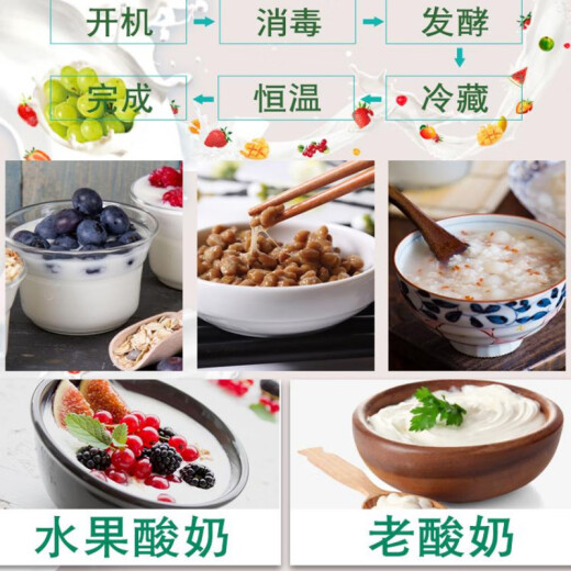 艾喜仕酸奶发酵机商用全自动冷藏奶吧设备米酒纳豆奶皮子酸奶醒发箱 XF-110F黑色(带冷藏)