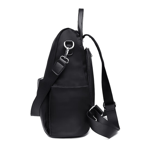 Neue Mode und vielseitige koreanische Stil Trendy Rucksack Anti-Diebstahl Schoolbag Damenbeutel Einfacher Schulbag Großkapazität Mama-Tasche Schwarz kleiner Größe