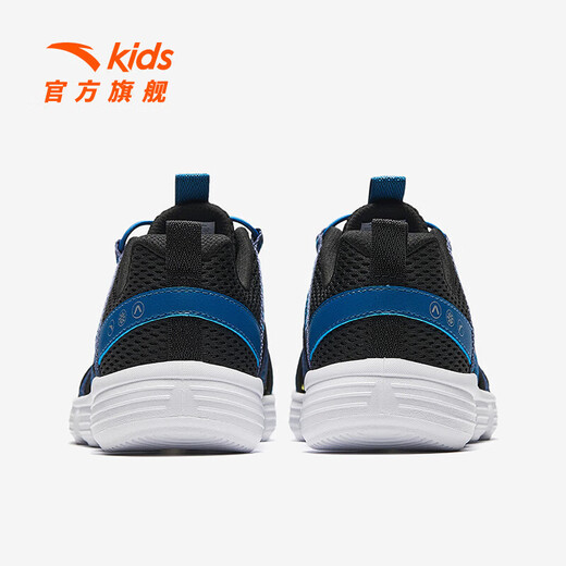 ANTA children's sandals, boys' shoes, 2026 summer new outdoor water and land tracing shoes, toe-toe anti-collision beach shoes, black/light dark blue/industrial blue-3 38, shoe inner length 24cm