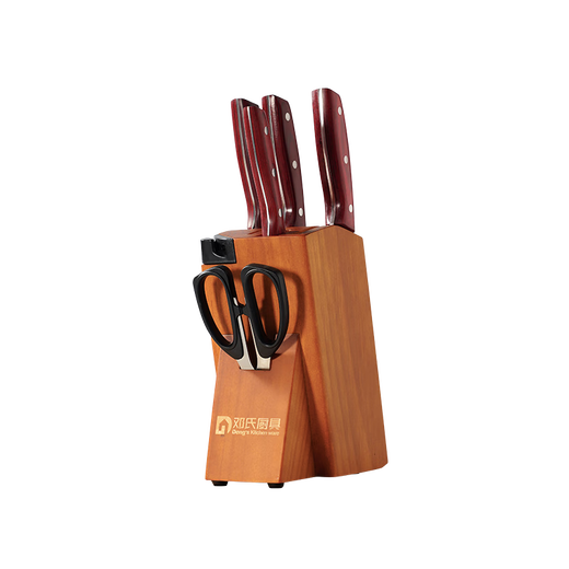 
Deng Jiadao Forged Stainless Steel Household Knife Color Wood Seven-Piece Knife Set Kitchen Knife Cutting Bone Kitchen Combination 7-Piece Set TD-6221 Seven-Piece Set