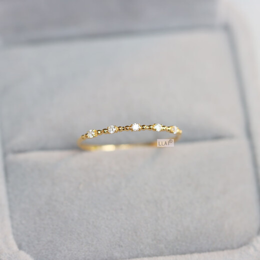 Chili Japanese 18k gold moissanite diamond ring female yellow rose gold tail ring ring classic and versatile No. 1-2 5 * moissanite