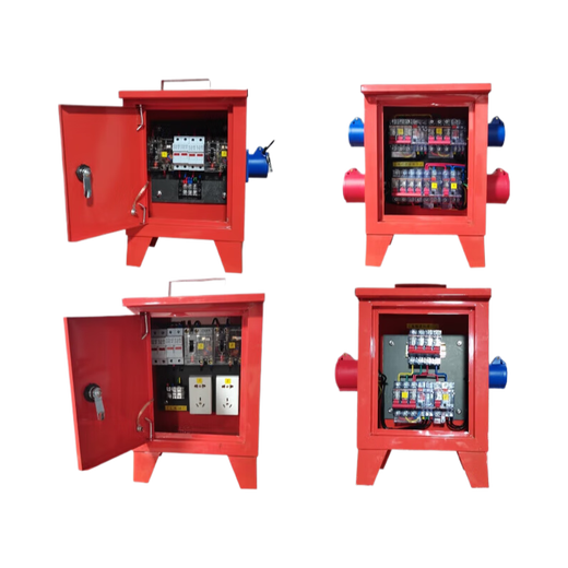 220V380V two-phase three-phase electrician three-level distribution box explosion-proof plug waterproof power socket distribution box 380V32A one in and two out