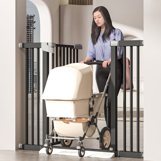 Treppe Leitplanke Kindersicherheitstür Baby Lagentür Tür Tür Becken Babygeländer Zaun Zaun [fett und verdickt] anwendbare Breite 97-104 cm 103 Höhe [Frosted Black]