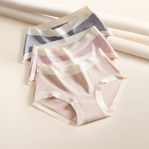 Ropa interior de mujer yu zhaolin a mitad de vidrio transpirable dulce sports deportes cómodos triángulos para mujeres DS1396 (café poco profundo + piel de albaricoque + flor de flor ligera) 3 m
