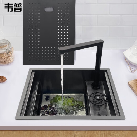 
Jiumu 2025 new style bar balcony invisible small sink cup washer single tank washing basin western kitchen middle island counter mini wash 4839 flip cup washer damping stainless steel