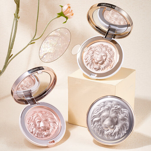 Originalmaler Lion Lion Ingwer Highlight Blitzbeton integrierte Platte Monochrom rosa Aurora-Gesicht mit drei von Aurora 02# Ingwer Aurora 0 hellen.