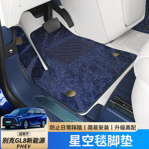 Sailafeini [New GL8] eignet sich für 25 Buick GL8Phev Lu Shang Foot Pads New Energy GL8 Lu Zun Middle Row Teppich 2 vornereihe Haupt- und Co-Pilot-Doppelschicht [Blue Bottom + Blue Decke Buick GL8 New Energy/25-25 Modelle (3899 exklusiv
