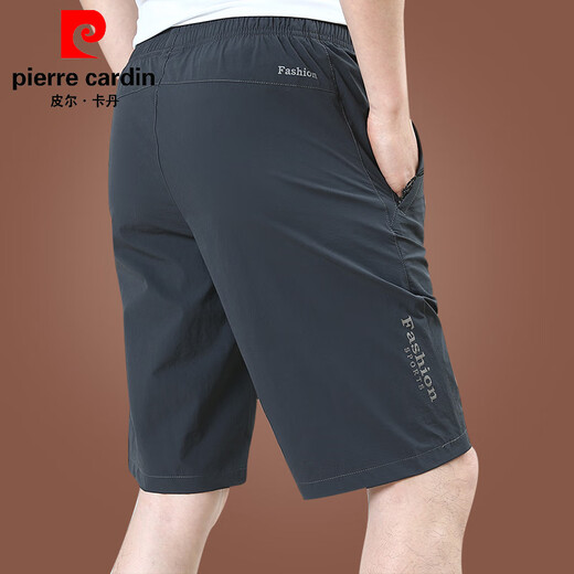 皮尔卡丹（pierre cardin）冰丝短裤男夏外穿宽松休闲裤子速干男士五分裤夏季薄款2025新款潮 9893A[浅灰]冰丝 M 170规格(100-115斤)