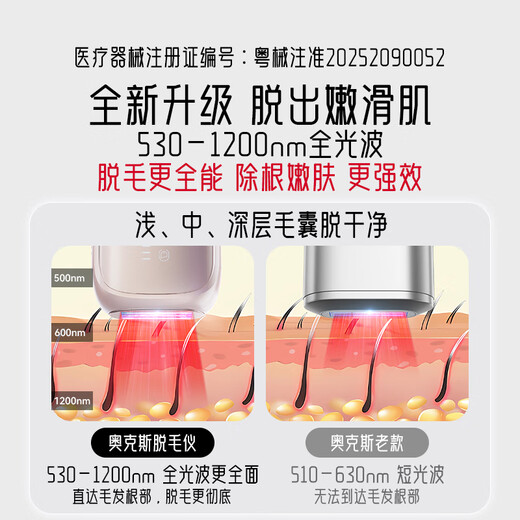 AUX National Subsidy 15% Sapphire Freezing Point Laser Hair Removal Device Painless Whole Body Underarm Private Part Home Shaving Machine for Girlfriend and Wife Birthday Gift Box 1208