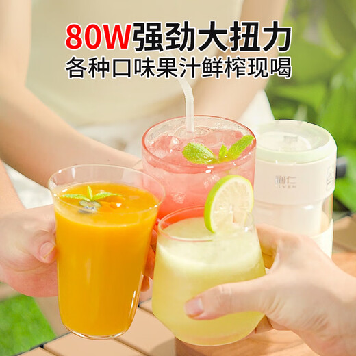 Liven (Liven) Juicer Tragbarer Elektromuicer Juicer Juicer Babynahrung Maschine gebrochenes Eis Automatische Reinigung im Freien Begleiter Tasse Hoch Borosilikat Glass LLJ-A719