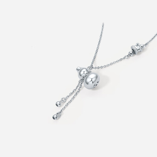 Saturday Fortune (ZLF) PT950 platinum necklace for women, shiny classic gourd pendant for girlfriend’s birthday, 40+5cm-5.8g