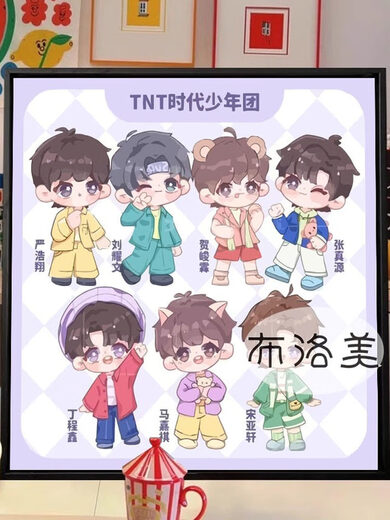 Sweet Miaomiao Q version TNT era youth group peripheral digital oil painting IY hand-painted fill color acrylic oil color decorative painting LL14222 acrylic paint + professional oil canvas + multiple professional paintings