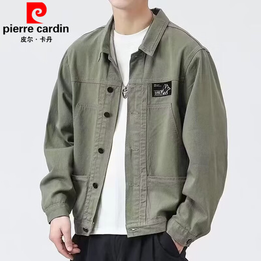 
Pierre cardin jacket men's spring and autumn 2025 new shirt lapel autumn men's work jacket early autumn jacket top upgraded version K12806 khaki 3XL recommended 155-168 Jin [Jin equals 0.5 kg]