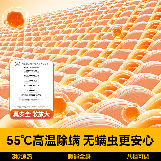 Zhechu German electric blanket leg warmer office heating artifact heated warm blanket shawl fever children snowflake apricot 145_85cm 15S fast heating and fast delivery