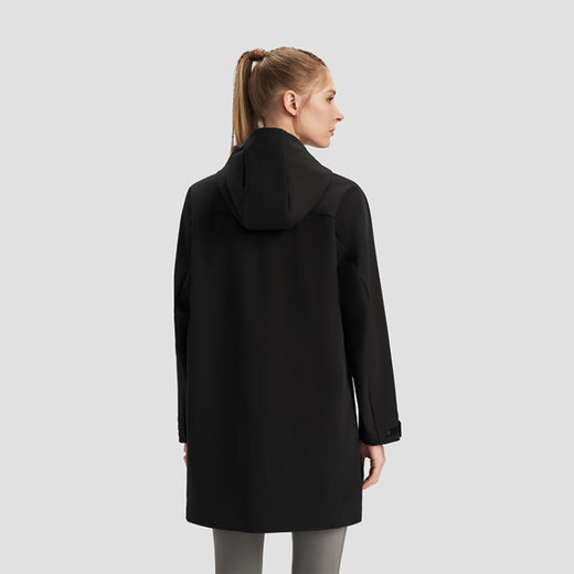 迪桑特（DESCENTE）WOMENSTRAINING系列防风连帽梭织夹克外套女款 米色 M