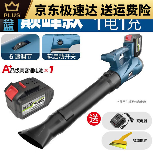 德韵充电锂电鼓风机吹风机吹灰机工业大功率吹尘落叶吹雪机电动农具 DY风暴蓝9888TV一电一充-款