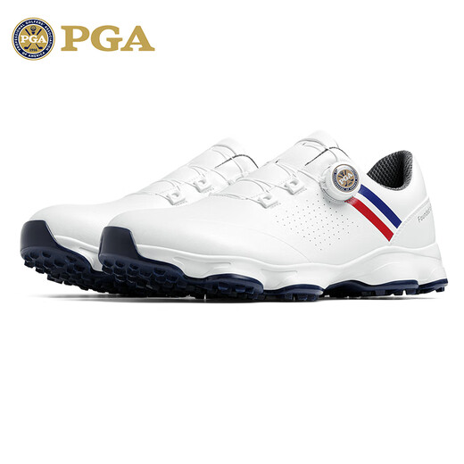 PGA golf shoes men's anti-slip spikes knob shoelaces autumn waterproof sports shoes men's shoes white 42