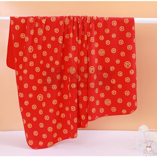 MDUG red bag single newborn pure cotton baby red bag single red bag baby discharged red envelope quilt summer thin Newborn Momofuku quilt red wrap 85*85