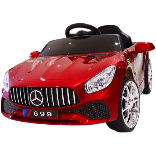 Kaooseen Mercedes-Benz same model children's electric car four-wheeled with remote control baby car for boys and girls, toy car can be charged by a person, low-end model car without battery, no function, electric drive