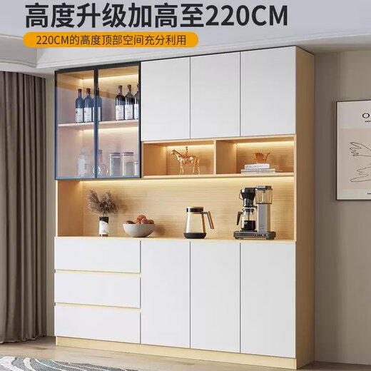 BEYZK餐边柜高柜一体靠墙现代简约轻奢客厅餐厅家用茶水酒柜收纳储物柜 款式12240*40*220顺丰安装